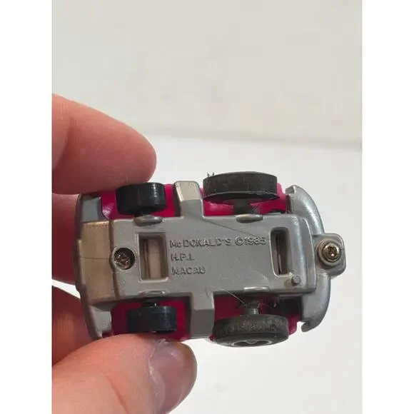 Vintage 1985 McDonalds Happy Meal Toys Birdie the Early Bird Pink Pullback Car - Picture 5 of 5